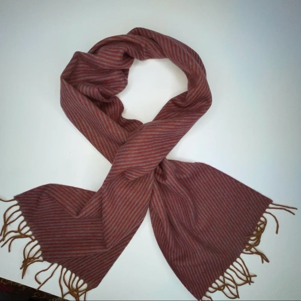 NEW Chelsey by Joseph Cashmere Scarf Gray Striped